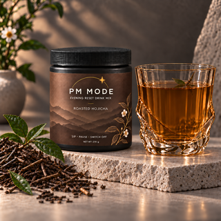 PM Mode Roasted Hojicha Magnesium + L-Theanine Drink Mix