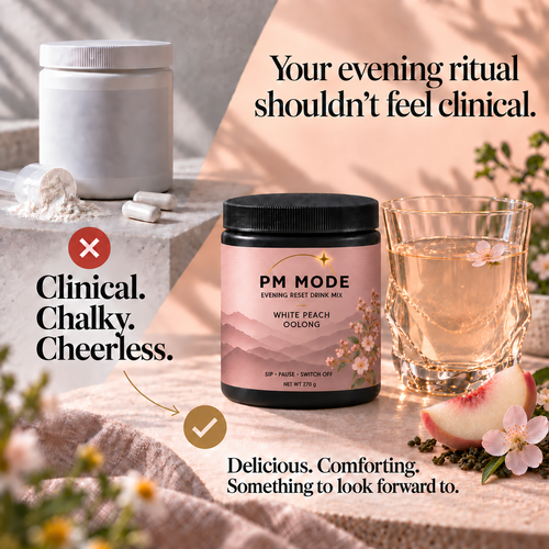 PM MODE White Peach Oolong Magnesium + L-Theanine Drink Mix